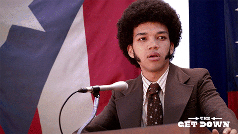 A character from The Get Down saying "The young people aren't the problem, we're the solution."