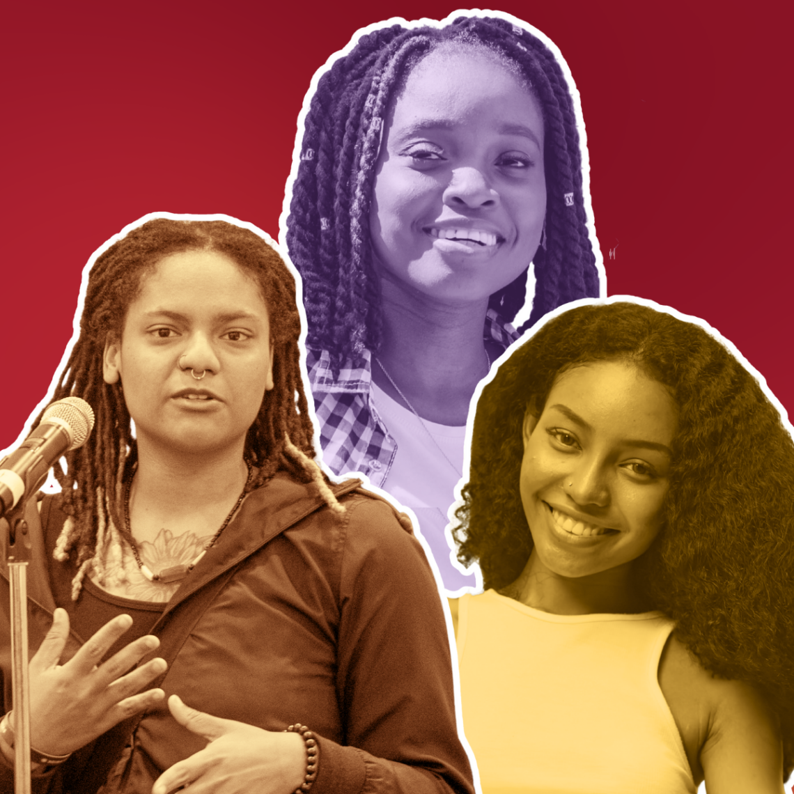 three URGE advocates in bright colors