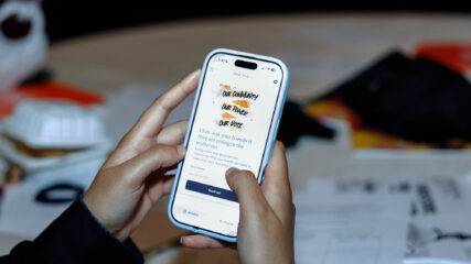 URGE website on mobile phone.