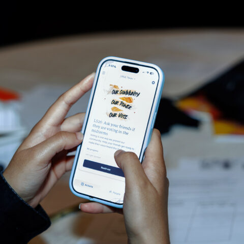 URGE website on mobile phone.
