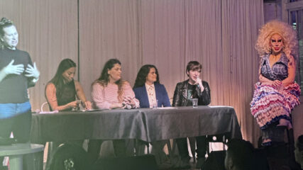 Panel on stage at Party for Democracy.